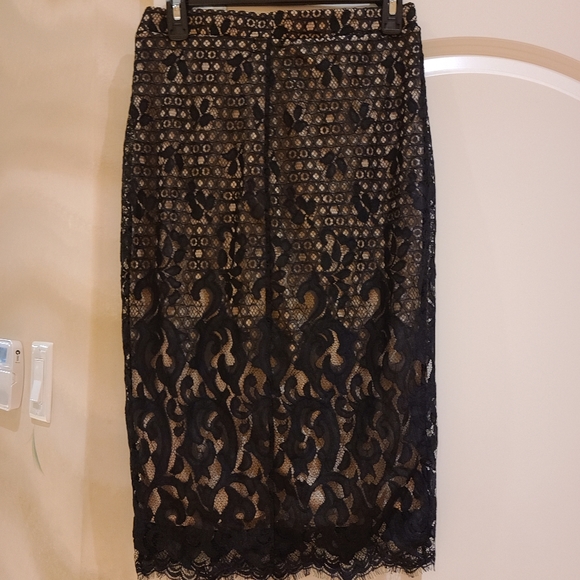 Lace Pencil Skirt ,Black combo - Picture 4 of 6